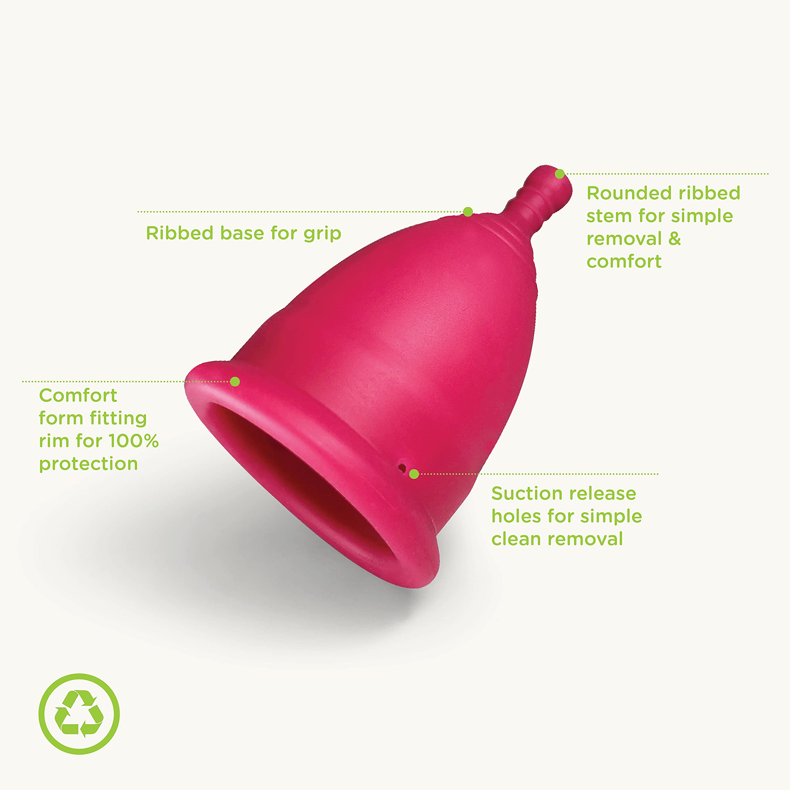 Oi | Organic Initiative - Menstrual Cup | Small - Slim-fit, Wear for 12 hrs | Reusable, Leak Free (17 ml)
